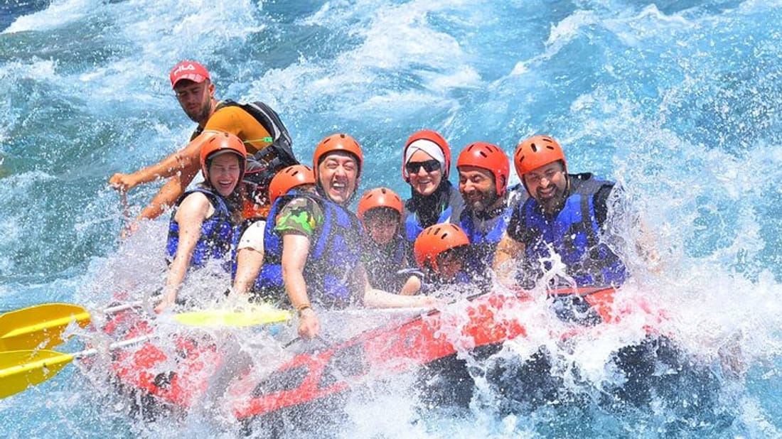 Canyoning Rafting and Zipline Adventure from Side Turkey