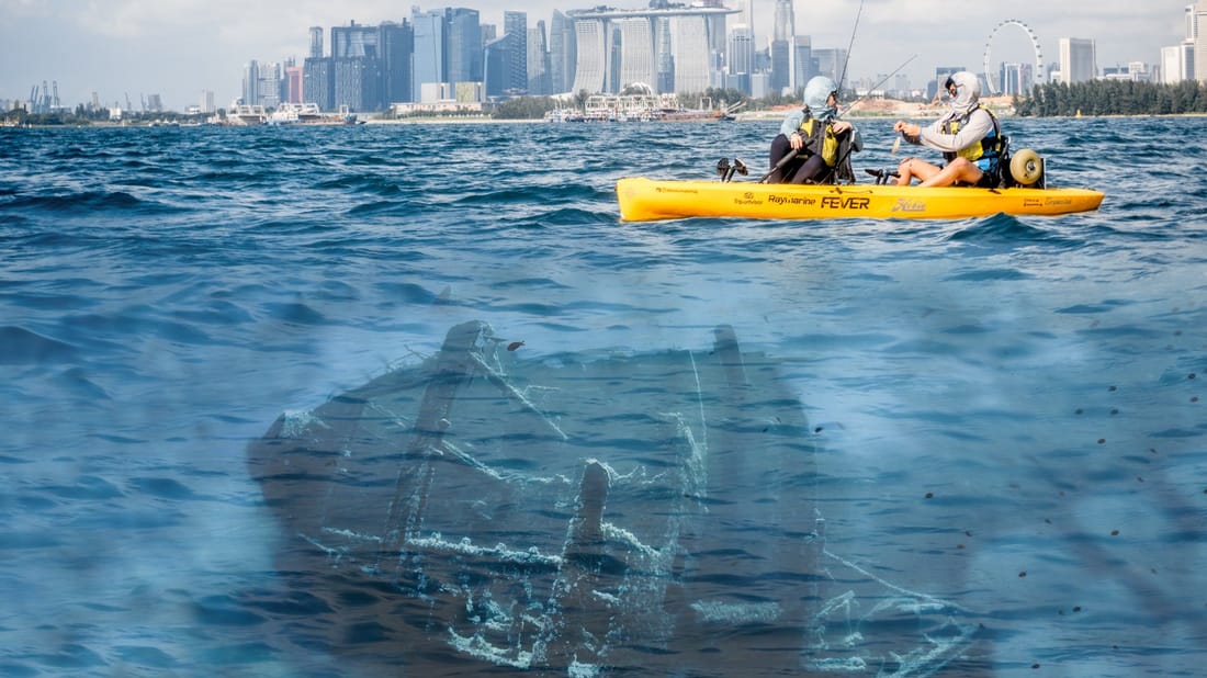Shipwreck Bay- Kayak Fishing at Marine East, Singapore