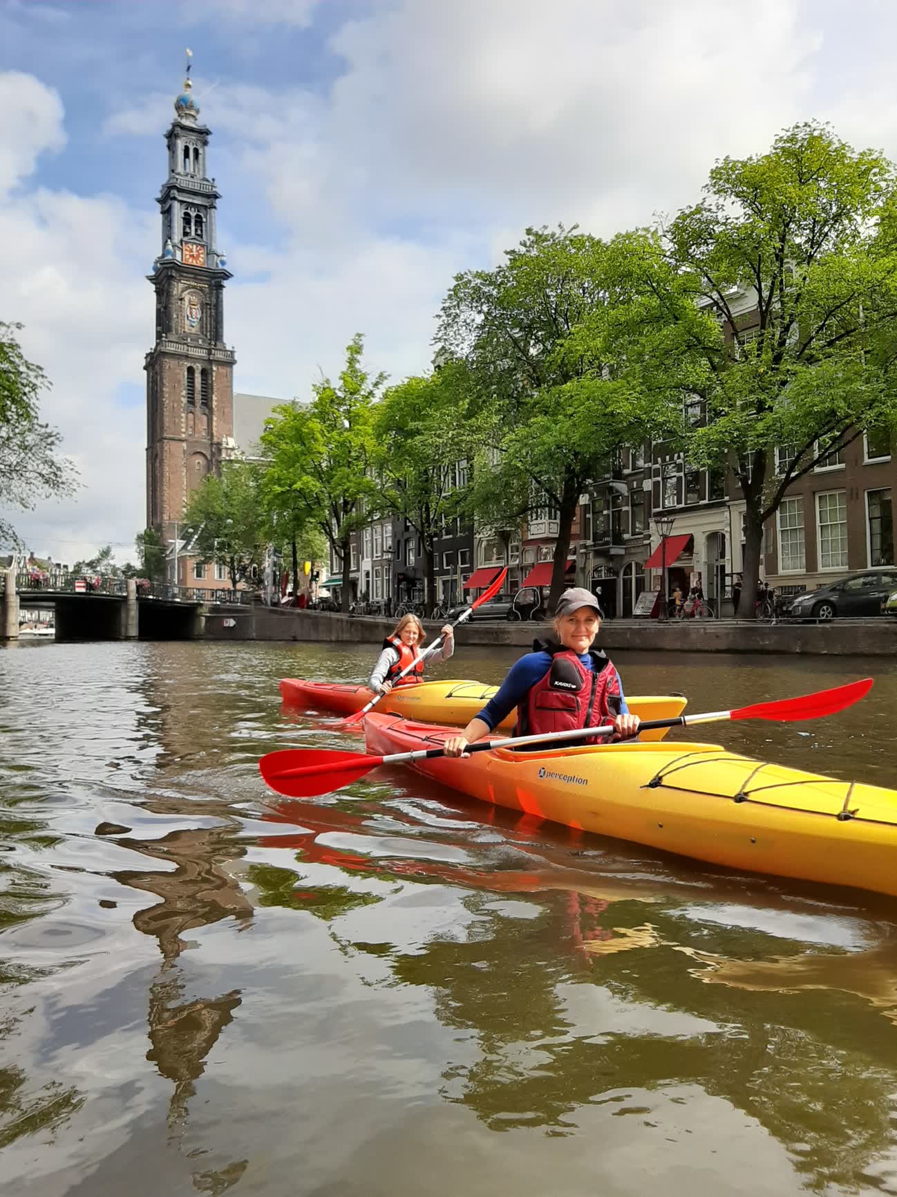 Kayaking in Amsterdam Around Jordaan